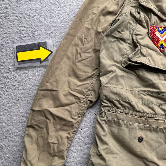Denim & Supply Ralph Lauren Military Field Jacket Womens XS Beaded Embroidery - Picture 8 of 13
